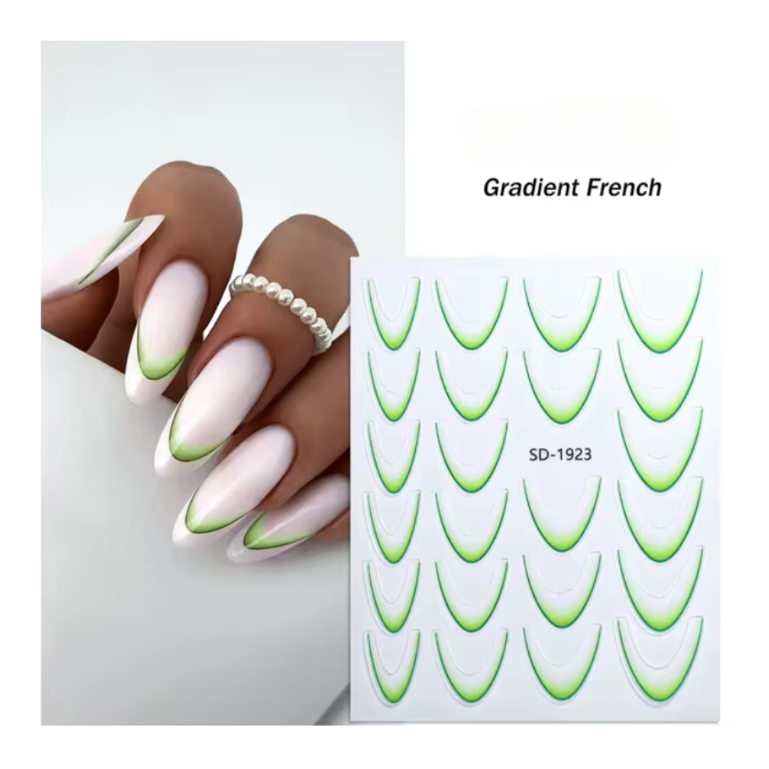 French Smile Line & Ombre Stickers *Trending*