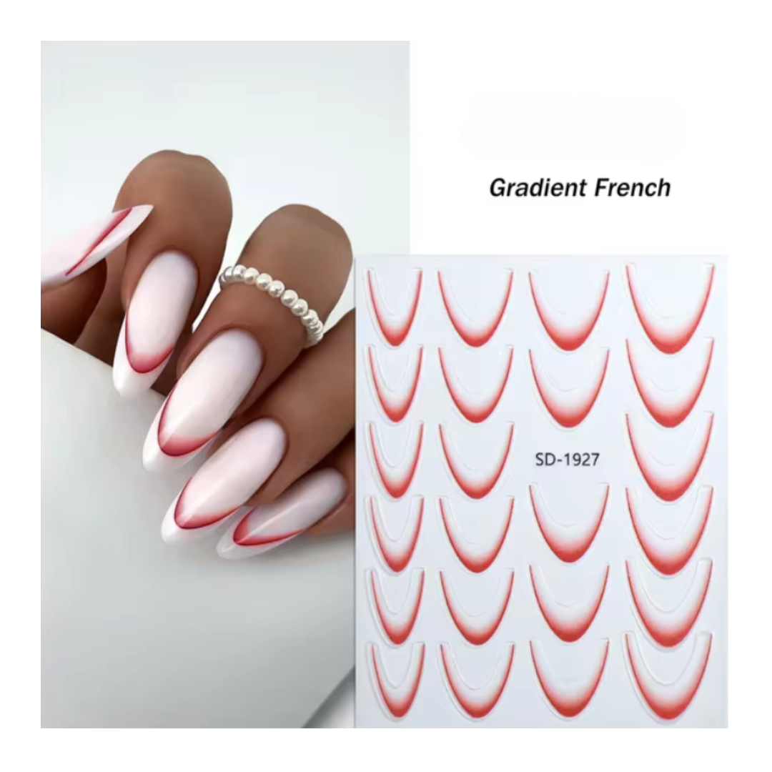 French Smile Line & Ombre Stickers *Trending*