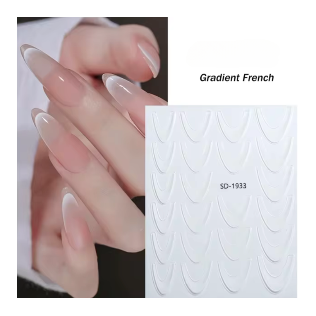 French Smile Line & Ombre Stickers *Trending*