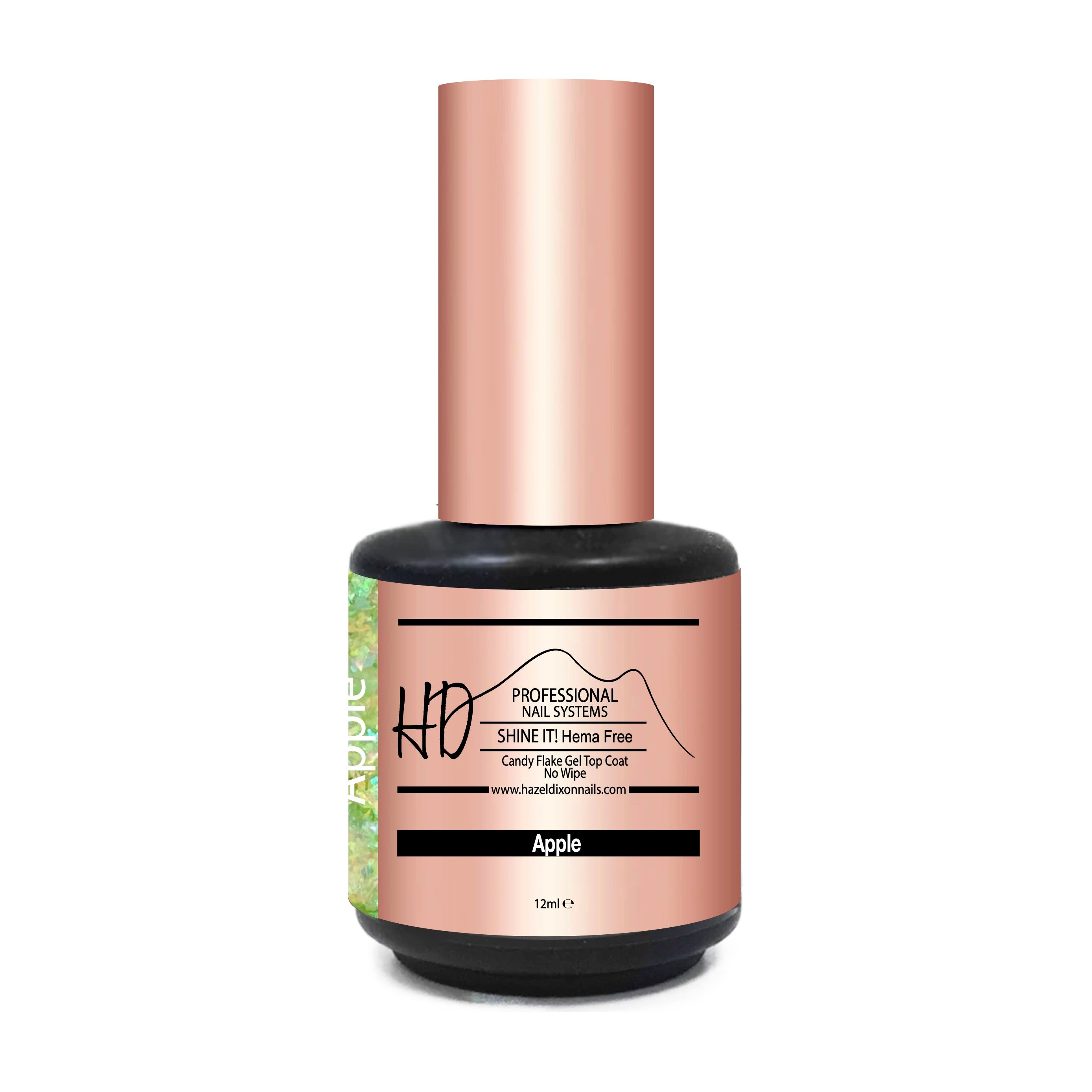 Shine It ! HEMA FREE - No Wipe Candy Flake Top Coat - Apple